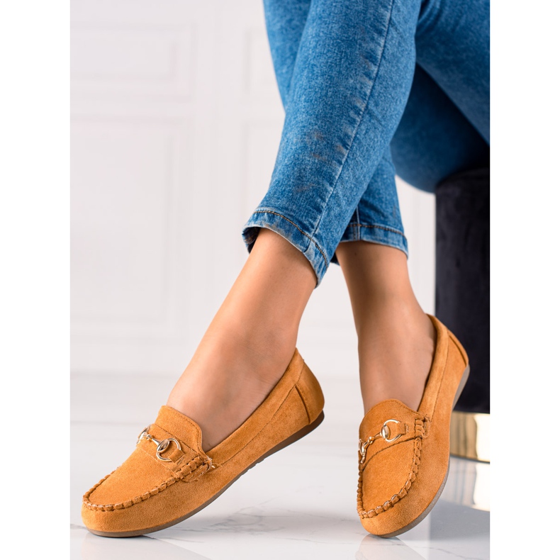 TRENDI Comfortable Loafers With Ornament brown 1