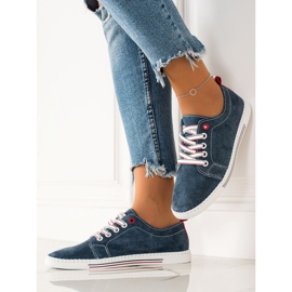 Filippo Classic Leather Sneakers blue 1