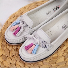 Evento Gray moccasins with fringes Jezzi W JEZ328B grey 2