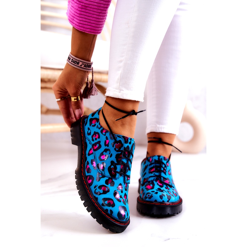 Women's Oxfords Maciejka 04087-47 Leather Shoes Blue multicolored 1