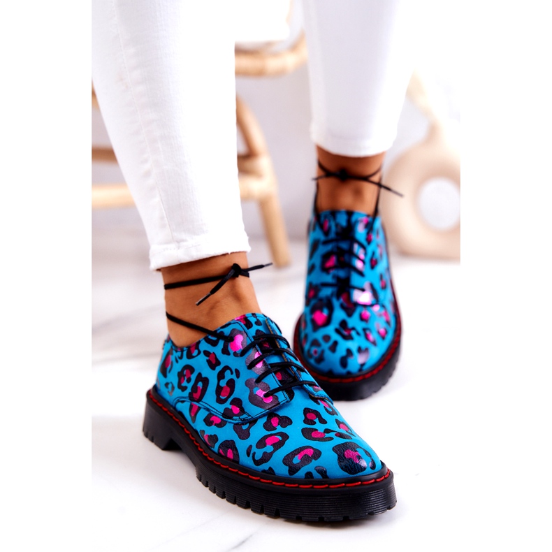 Women's Oxfords Maciejka 04087-47 Leather Shoes Blue multicolored 3