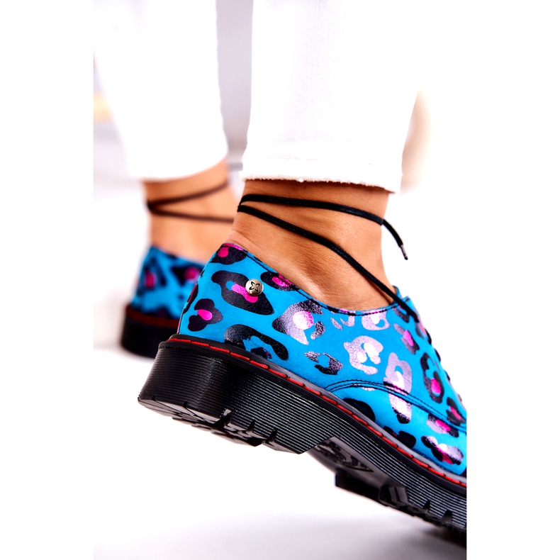 Women's Oxfords Maciejka 04087-47 Leather Shoes Blue multicolored 4