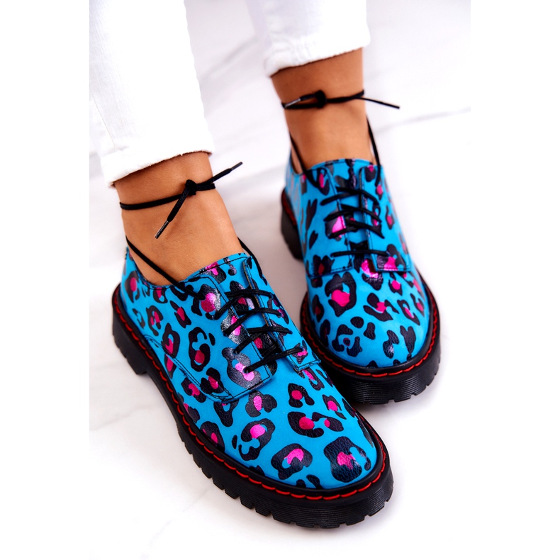 Women's Oxfords Maciejka 04087-47 Leather Shoes Blue multicolored 5