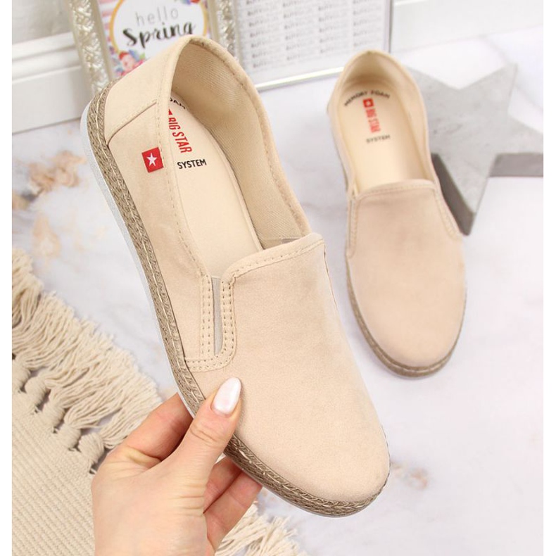 Espadrilles slip on Big Star W JJ276001 beige 1