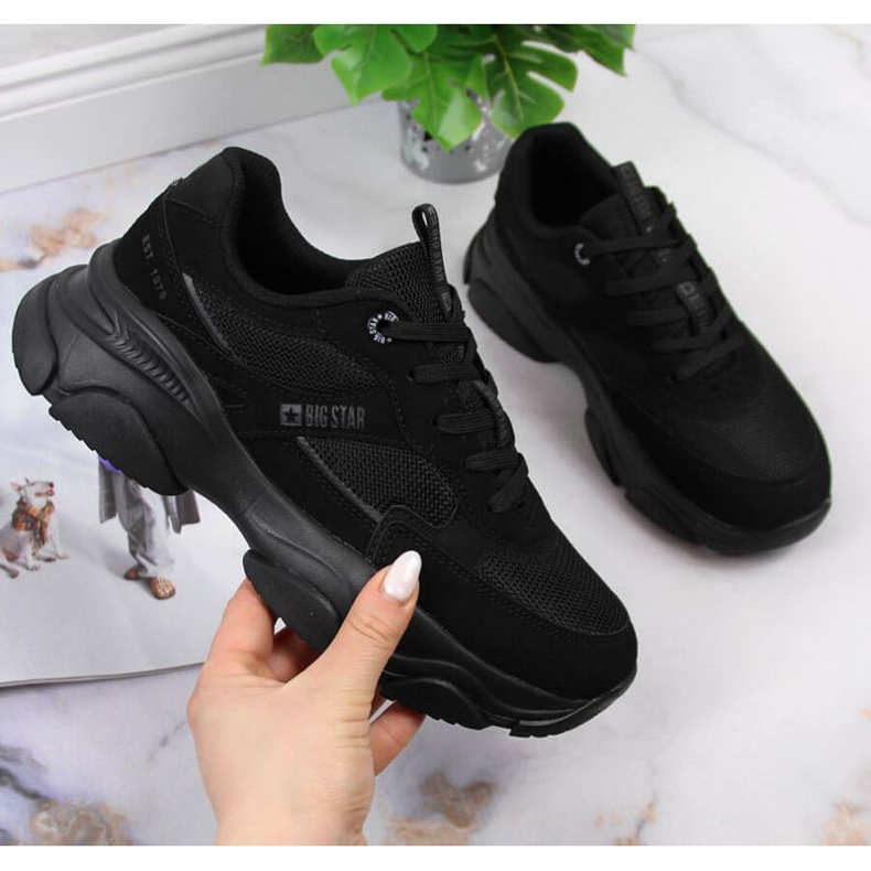 Black sports sneakers Big Star W JJ274578 1 Black sports sneakers Big Star W JJ274578 1