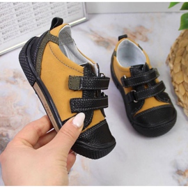 Velcro shoes Kornecki Jr 6823 camel black green yellow 1