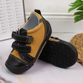Velcro shoes Kornecki Jr 6823 camel black green yellow 2