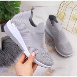 Sneakers socks slip on McKeylor W JAN95A gray grey 1