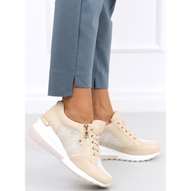 Nude top wedge sneakers