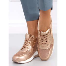 Champagne wedge sneakers Bene Champagne pink golden 2