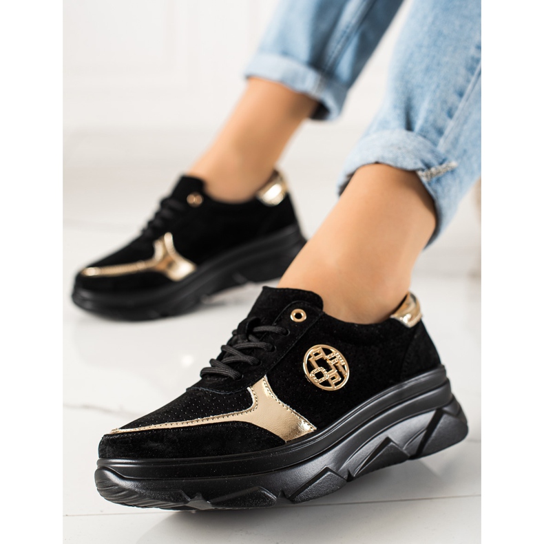 Filippo Leather Sneakers On The Platform black 2