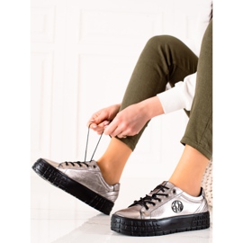 Filippo Leather Sneakers On The Platform beige 1