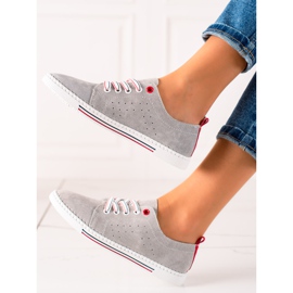 Filippo Classic Leather Sneakers grey 1