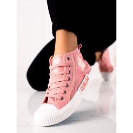 Women's High-top Sneakers Big Star JJ274382 pink 2