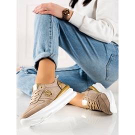 Filippo Stylish Leather Sneakers beige brown 1 Filippo Stylish Leather Sneakers beige brown 1