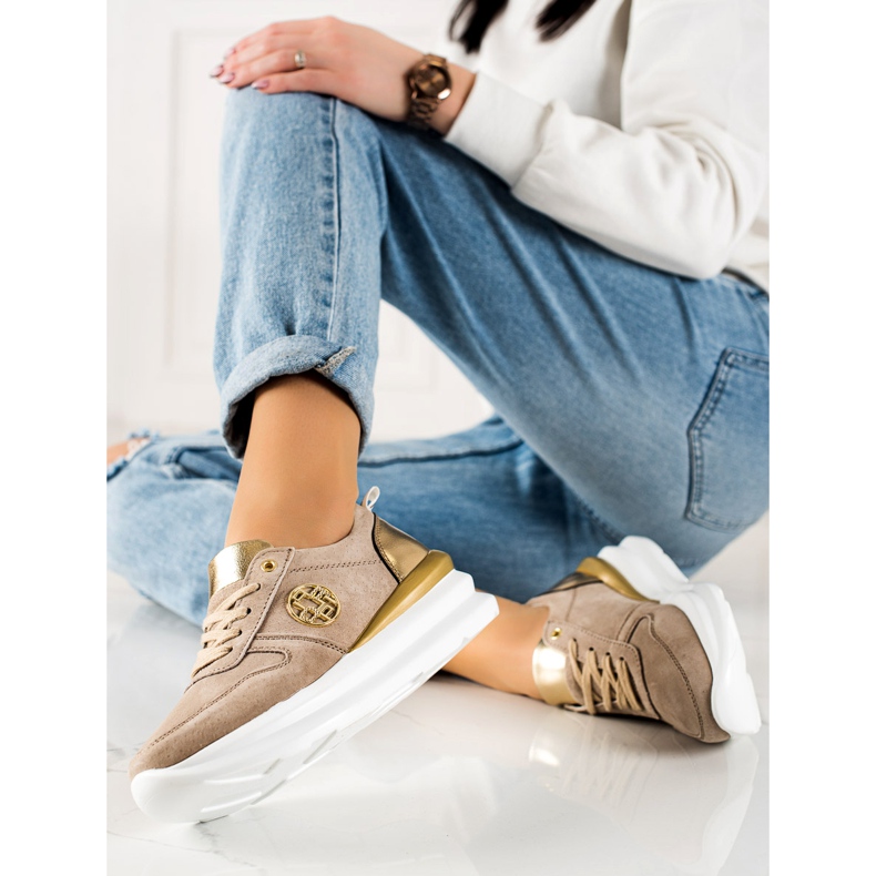 Filippo Stylish Leather Sneakers beige brown 1 Filippo Stylish Leather Sneakers beige brown 1