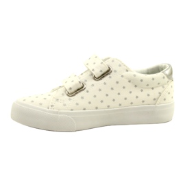 Velcro Sneakers With Silver Stars Atletico WY20757 White 2