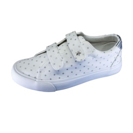 Velcro Sneakers With Silver Stars Atletico WY20757 White 1