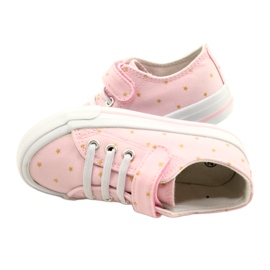 Sneakers With Velcro Silver Atletico Stars WY21383 Pink golden 4