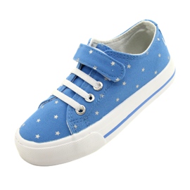 Velcro Sneakers Silver Stars Atletico WY21383 Blue 3 Velcro Sneakers Silver Stars Atletico WY21383 Blue 3