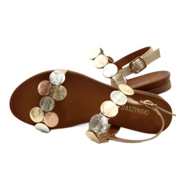 M.Daszyński Sandals golden wheels Daszyński MR1958-1 Gold beige silver 4 M.Daszyński Sandals golden wheels Daszyński MR1958-1 Gold beige silver 4