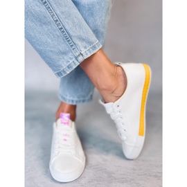 White women's sneakers Twerd Yellow 1