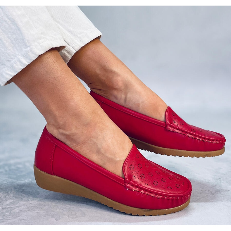 Cukki Red openwork loafers 1
