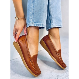 Cukki Camel openwork women's loafers brown 1