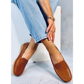 Cukki Camel openwork women's loafers brown 2