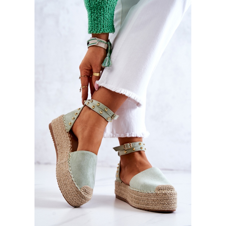 FB2 Green Lillian Espadrilles Sandals With Jets 1