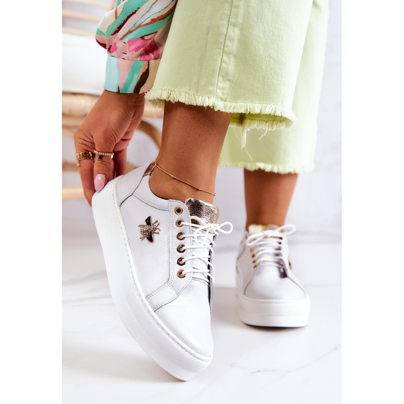 FILIPCZYK Leather Sport Shoes On A White Bellisia Platform 2 FILIPCZYK Leather Sport Shoes On A White Bellisia Platform 2