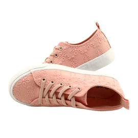 Atletico Girls' sneakers slipped lace Wy20763 pink 4 Atletico Girls' sneakers slipped lace Wy20763 pink 4