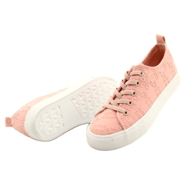 Atletico Girls' sneakers slipped lace Wy20763 pink 3 Atletico Girls' sneakers slipped lace Wy20763 pink 3