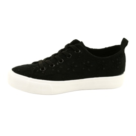 Atletico Girls' sneakers slip -in lace Wy20763 black 1 Atletico Girls' sneakers slip -in lace Wy20763 black 1