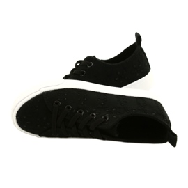 Atletico Girls' sneakers slip -in lace Wy20763 black 4 Atletico Girls' sneakers slip -in lace Wy20763 black 4