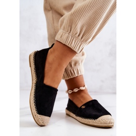Women's Suede Espadrilles Black Joaquin 2 Women's Suede Espadrilles Black Joaquin 2