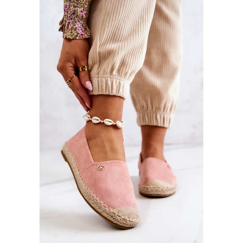 PE1 Women's Pink Joaquin Suede Espadrilles 1