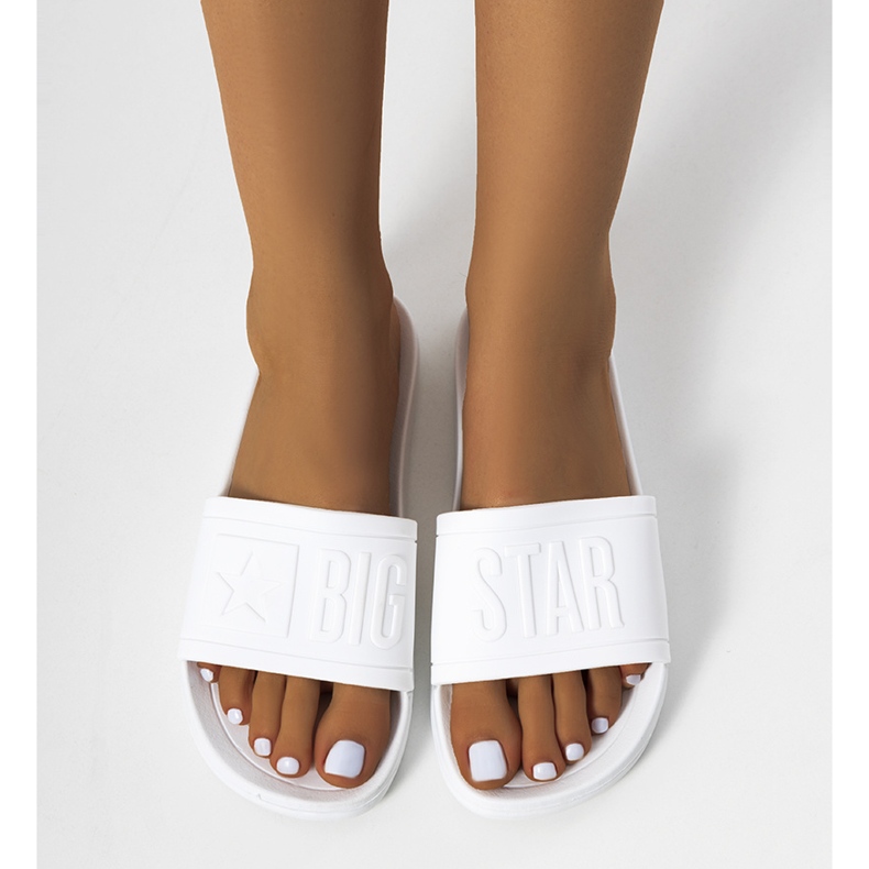 White women's Big Star DD274A268 slippers 1