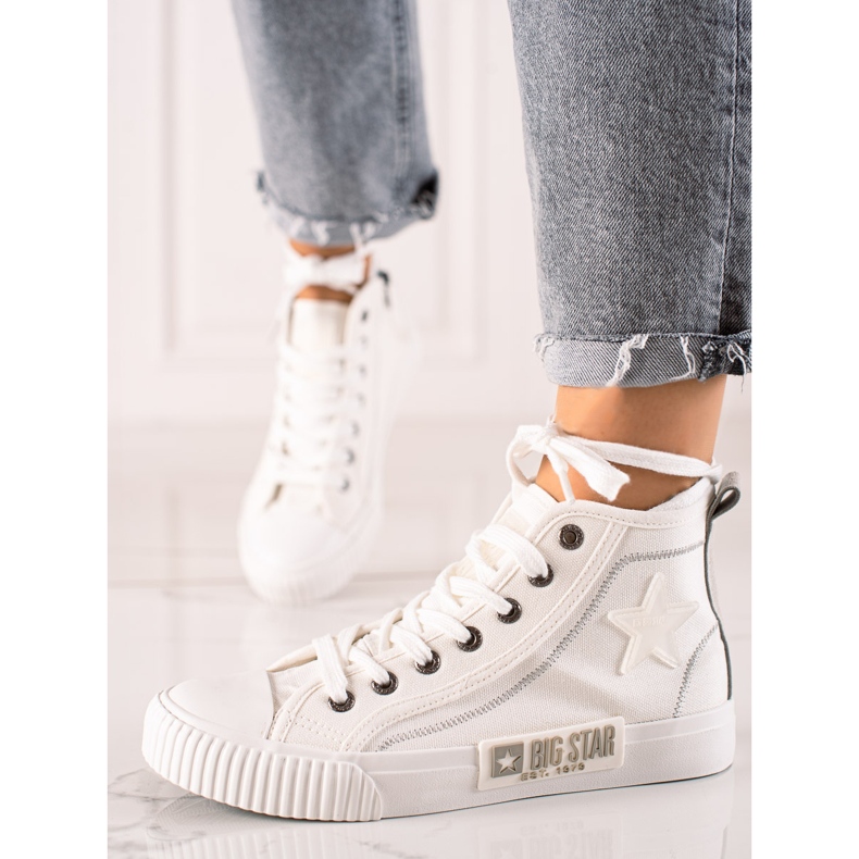 Women's High-top Sneakers Big Star JJ274379 white 1