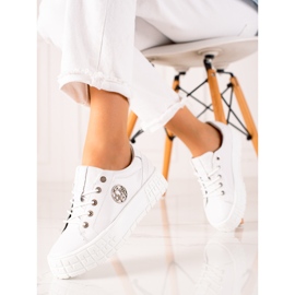 Filippo Leather Sneakers On The Platform white 1