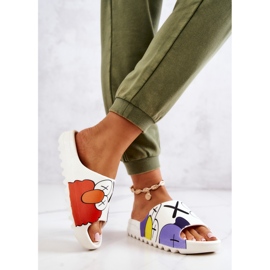 Rubber Slippers With White Monsters Print 2 Rubber Slippers With White Monsters Print 2