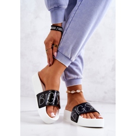 Women's Rubber Slippers Big Star JJ274A276 White and Black 2 Women's Rubber Slippers Big Star JJ274A276 White and Black 2