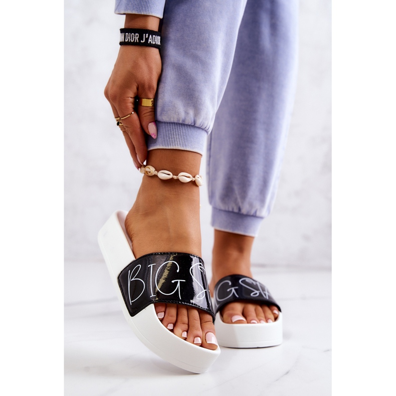 Women's Rubber Slippers Big Star JJ274A276 White and Black 1 Women's Rubber Slippers Big Star JJ274A276 White and Black 1