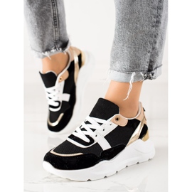TRENDI Stylish Sneakers black golden 1 TRENDI Stylish Sneakers black golden 1