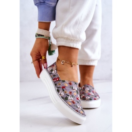 Women's Sneakers Slip On Memory Foam Big Star JJ276015 Gray grey 1