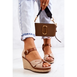 Women's Sandals On Wedge Big Star JJ274939 Beige brown 1