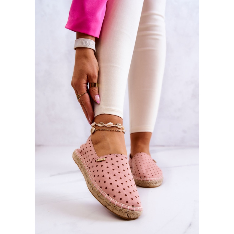 Women's Espadrilles With Polka Dots Big Star JJ274869 Pink 1