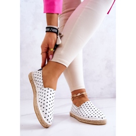 Women's Espadrilles With Polka Dots Big Star JJ274870 White 2