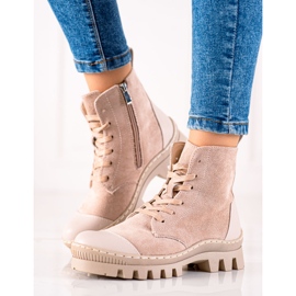 S. BARSKI Suede Trappers S.BARSKI beige 1