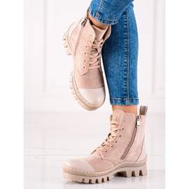 S. BARSKI Suede Trappers S.BARSKI beige 2